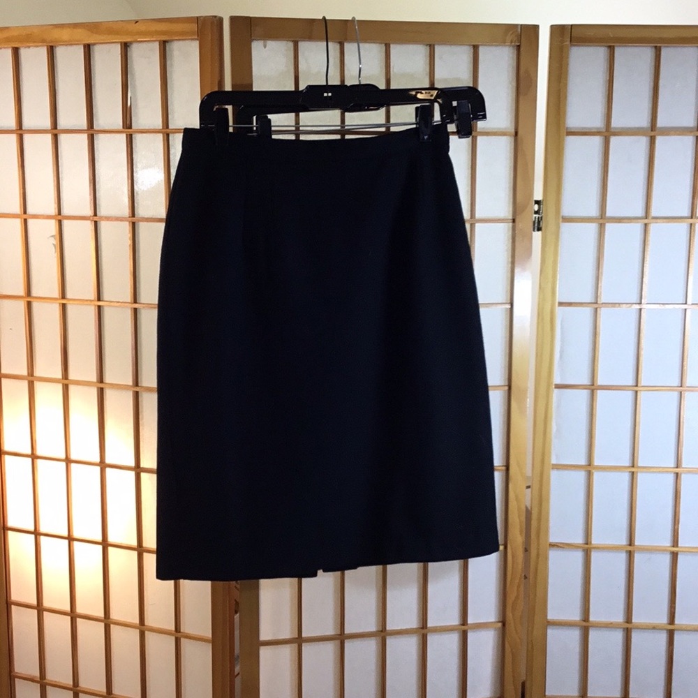 Black wool skirt